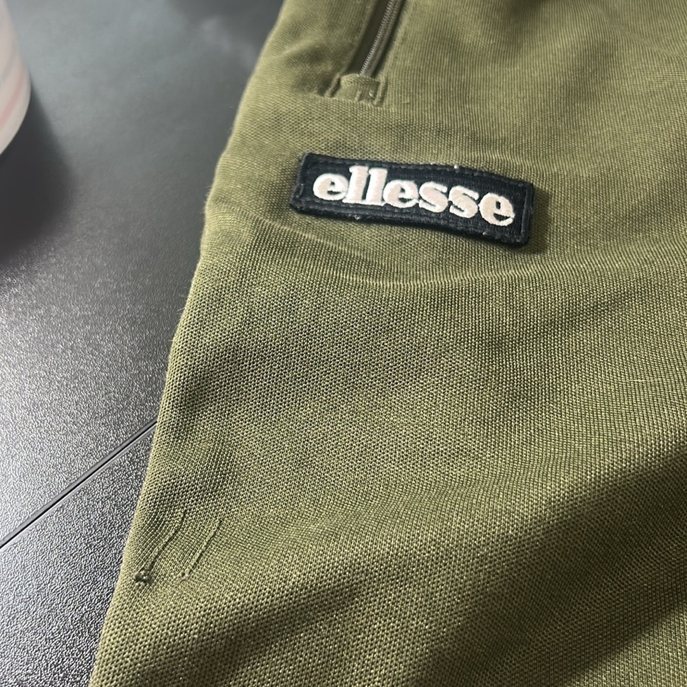 Ellesse Joggers Sweatpants Men's Size Small Green Olive Drawstring Elastic Waist - Picture 10 of 10